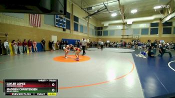 170lbs Champ. Round 4 - Madisen Christensen, Royal (Girls) vs Jaylee Lopez, Kennewick (Girls)