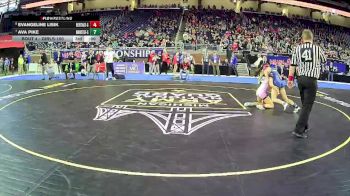 Girls-105 lbs Champ. Round 1 - Tatianna Castillo, Lowell Hs Girls vs Aurora Wanamaker, Plainwell Hs Girls