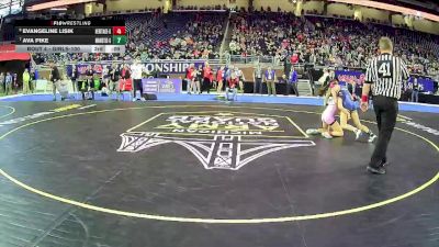 Girls-105 lbs Champ. Round 1 - Tatianna Castillo, Lowell Hs Girls vs Aurora Wanamaker, Plainwell Hs Girls