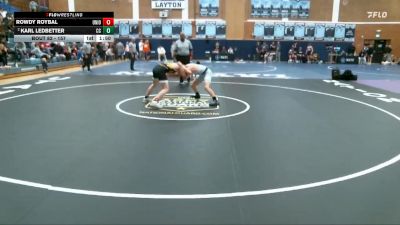 157 lbs Champ. Round 2 - Rowdy Roybal, Union vs Karl Ledbetter, Corner Canyon