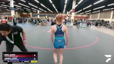 125 lbs Champ. Round 1 - Arial Quick, Valor Wrestling Club vs Annika Lopez, NB Elite Wrestling Club