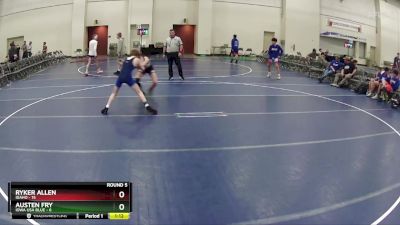 102 lbs Round 5 (6 Team) - Ryker Allen, Idaho vs Austen Fry, Iowa USA Blue