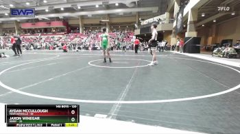 120 lbs Champ. Round 1 - Jaxon Winegar, Derby vs Aydan McCullough, Team Haysville