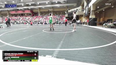 120 lbs Champ. Round 1 - Jaxon Winegar, Derby vs Aydan McCullough, Team Haysville