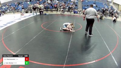 8U Boys - 56 lbs Cons. Round 5 - Sawyer Wankowski, Thoroughbred Wrestling Academy vs Joel Van Slyke, South Hills Wrestling Academy