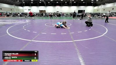 130 lbs Cons. Round 5 - Teagan Miller, Pine Creek vs Ashley Smith, Cleveland