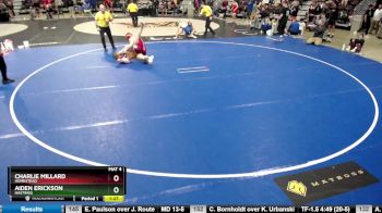 160 lbs Quarterfinal - Charlie Millard, Homestead vs Aiden Erickson, Hastings