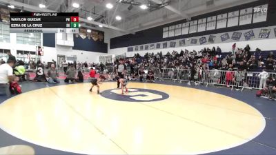 44 lbs Semifinal - Ezra De La Cruz, Rough House vs Waylon Guizar, Powerline Wrestling