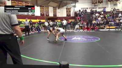 110 lbs Semifinal - Kayla Batres, Green Farms Academy vs Addison Morse, Bixby