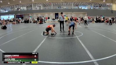 110 lbs Round 5 (6 Team) - Justin Kirk, Crossroads Wrestling vs Andres Cortez, Irontide