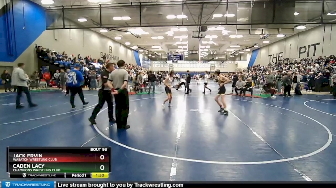 100 lbs Champ. Round 2 - Jack Ervin, Wasatch Wrestling Club vs Caden ...