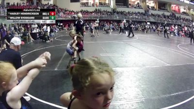 47-48 lbs Quarterfinal - Hadley Hendrickson, Hawks Wrestling Club (Lincoln) - Girls vs Willow Stoddard, Grand Island Legacy Girls Wrestling Club