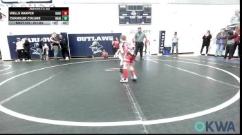 52 lbs Consi Of 4 - Wells Harper, Duncan Demon Wrestling vs Chandler Collins, Marlow Outlaws