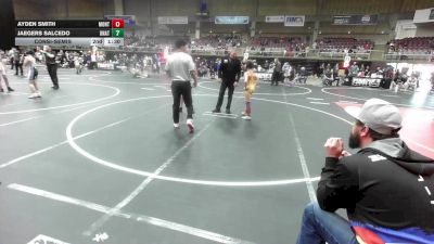 81 lbs Consolation - Ayden Smith, Montrose Elite vs Jaegers Salcedo, Unattached