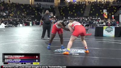 180 lbs Cons. Semi - Shenita Lawson, North Central College vs Brittyn Corbishley, North Central College