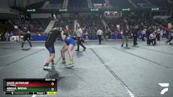 185 lbs 3rd Place Match - Abigail Brenn, Winfield vs Jules Althouse, Jr. Vikings