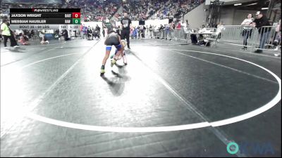 64 lbs Round Of 16 - Jaxson Wright, Bartlesville Wrestling Club vs Messiah Hausler, Raw Wrestling Club