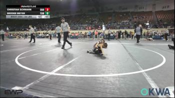 55 lbs 2nd Place - Christian Schwahn, Chandler Takedown Club vs Brodee Meyer, Team Tulsa Wrestling Club