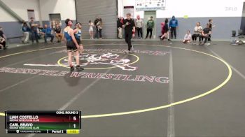 98 lbs Cons. Round 3 - Liam Costello, Kodiak Wrestling Club vs Carl Bravo, Kodiak Wrestling Club