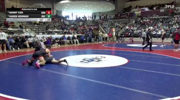 6A 165 lbs Cons. Round 1 - Kaden Newman, BENTONVILLE HIGH SCHOOL vs Danny Cox, CABOT HIGH SCHOOL