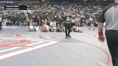 4A 165 lbs Cons. Semi - Hunter Feagan, Rutherfordton-Spindale Central High School vs Azuriah Crump, North Pitt High School