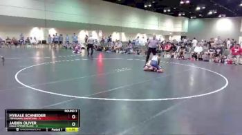 120 lbs Round 3 (6 Team) - Jaiden Oliver, Eagle Empire Black vs Mykale Schneider, Tomahawk Wrestling