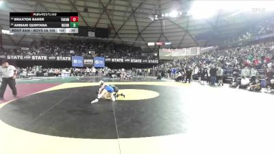 Boys 4A 106 lbs Cons. Round 2 - Braxton Baker, Tahoma vs Armani Quintana, Richland