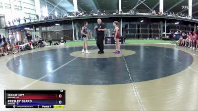 97 lbs Placement Matches (8 Team) - Scout Eby, Indiana vs Presley Beard, Kansas