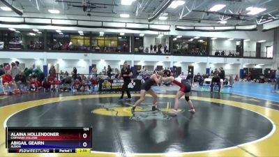124 lbs Cons. Round 2 - Abigail Geairn, Albion vs Alaina Hollendoner, Carthage College