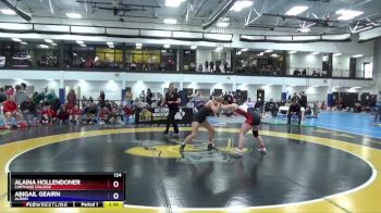 124 lbs Cons. Round 2 - Abigail Geairn, Albion vs Alaina Hollendoner, Carthage College