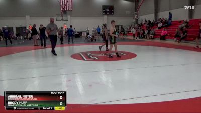 112 lbs Cons. Round 2 - Abbigail Meyer, Buckhorn Youth Wrestling vs Brody Huff, Tennessee Valley Wrestling