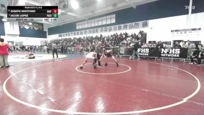 132 lbs Champ. Round 1 - Joseph Whitford, Santiago (Corona) vs Jacob Lopez, Pacifica/Oxnard