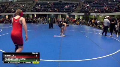 130 lbs Round 2 - Ian Oyloe, Warrior Mat Club vs Payton Pillers-Siech, Big Game Wrestling Club