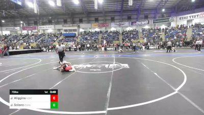 70 lbs Consi Of 8 #2 - Jacen Wiggins, North Fork Miners vs Julian Solano, Duran Elite