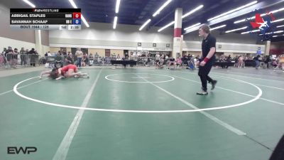 125 lbs Quarterfinal - Abbigail Staples, Ranger 47 Wrestling Club vs Savannah Schaaf, NB Elite Wrestling Club