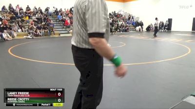 N-2 lbs Quarterfinal - Reese Crotty, Hammerin Hawks vs Laney Freese, Tiger Wrestling Club