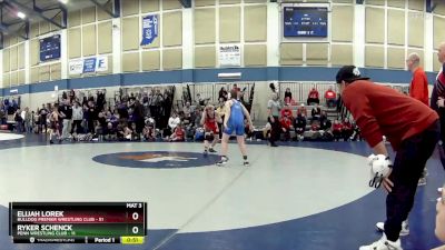 130 lbs Round 2 (4 Team) - Elijah Lorek, Bulldog Premier Wrestling Club vs Ryker Schenck, Penn Wrestling Club