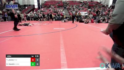 40 lbs Rr Rnd 3 - Tatum Jones, Ponca City Wildcat Wrestling vs Koen Goodin, Cowboy Elite 11u