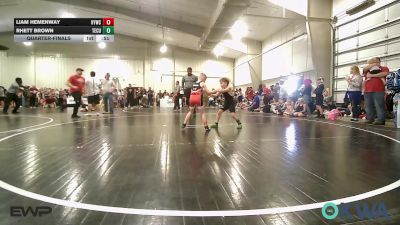 60 lbs Quarterfinal - Liam Hemenway, Hilldale Youth Wrestling Club vs Rhett Brown, Tecumseh Youth Wrestling