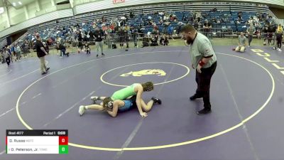 14U Boys - 105 lbs Champ. Round 2 - Dylan Russo, Michigan Grappler Training Center vs Daniel Peterson, Jr., Team Donahoe Wrestling Club