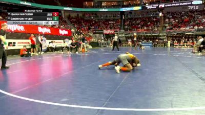 3A-138 lbs Cons. Round 2 - Isaiah Madison, Johnston vs Georvon Tyler, Waterloo East