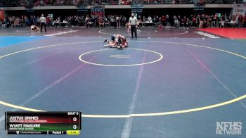 135 lbs Champ. Round 1 - Wyatt Maguire, Nikiski High School vs Justus Grimes, Homer High School Mariners