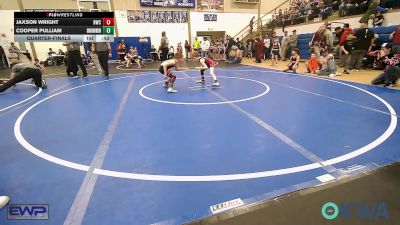 61 lbs Quarterfinal - Jaxson Wright, Bartlesville Wrestling Club vs Cooper Pulliam, Skiatook Youth Wrestling