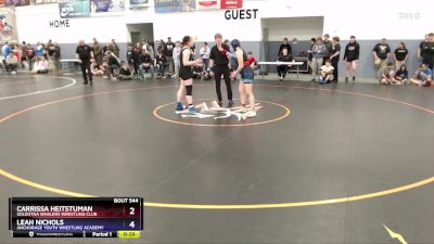 170 lbs Round 3 - Leah Nichols, Anchorage Youth Wrestling Academy vs Carrissa Heitstuman, Soldotna Whalers Wrestling Club