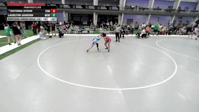 Junior Girls - 130 lbs Cons. Round 3 - Dayonna Dyson, Franklin Central Wrestling Club vs Lakelynn Janssen, McCracken County Wrestling Club