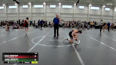 110 lbs Round 7 (10 Team) - Cole Wireman, Dayton Bandits vs Aiden Hensley, The Wrestling Mill