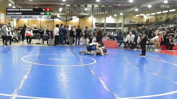 106 lbs 5th Place - Christian Benevides, Toll Gate vs Lucas Enos, Barrington