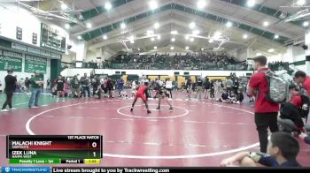 105 lbs 1st Place Match - Malachi Knight, Sawtooth vs Izek Luna, Nampa West