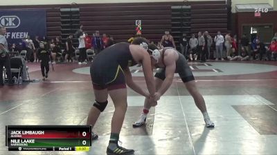 285 lbs Round 1 - Jack Limbaugh, Algona vs Nile Laake, Harrisburg