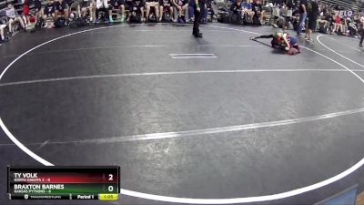 80 lbs Quarterfinals (8 Team) - Braxton Barnes, Kansas Pythons vs Ty Volk, North Dakota 2